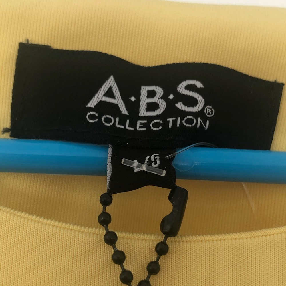 ABS Collection Yellow Ruffle LaceUp Shoulder Dress - Picture 6 of 10